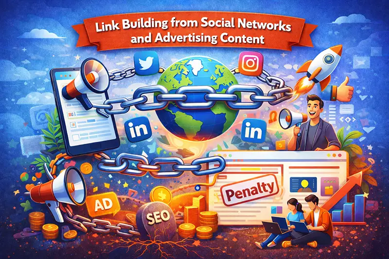 لینک‌ سازی از شبکه‌ های اجتماعی و محتوای تبلیغاتی
